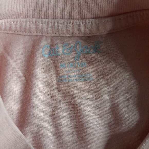 Cat & Jack Shark Bait Graphic Tee Pink Youth M 8/10 - Picture 3 of 7